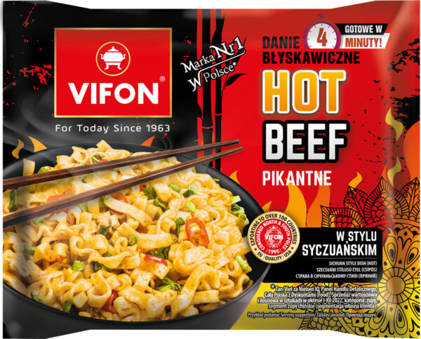 Picture of HOT BEEF – Beef  with Sichuan pepper flavoured dish with noodles