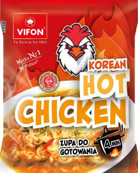 Zdjęcie Zupa z nudlami HOT CHICKEN o smaku kurczaka (extra pikantna)