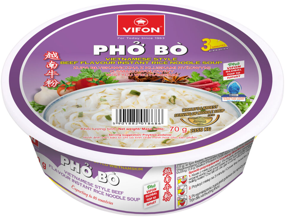 Picture of Beef Flavoured PHO BO Soup with Rice Noodles